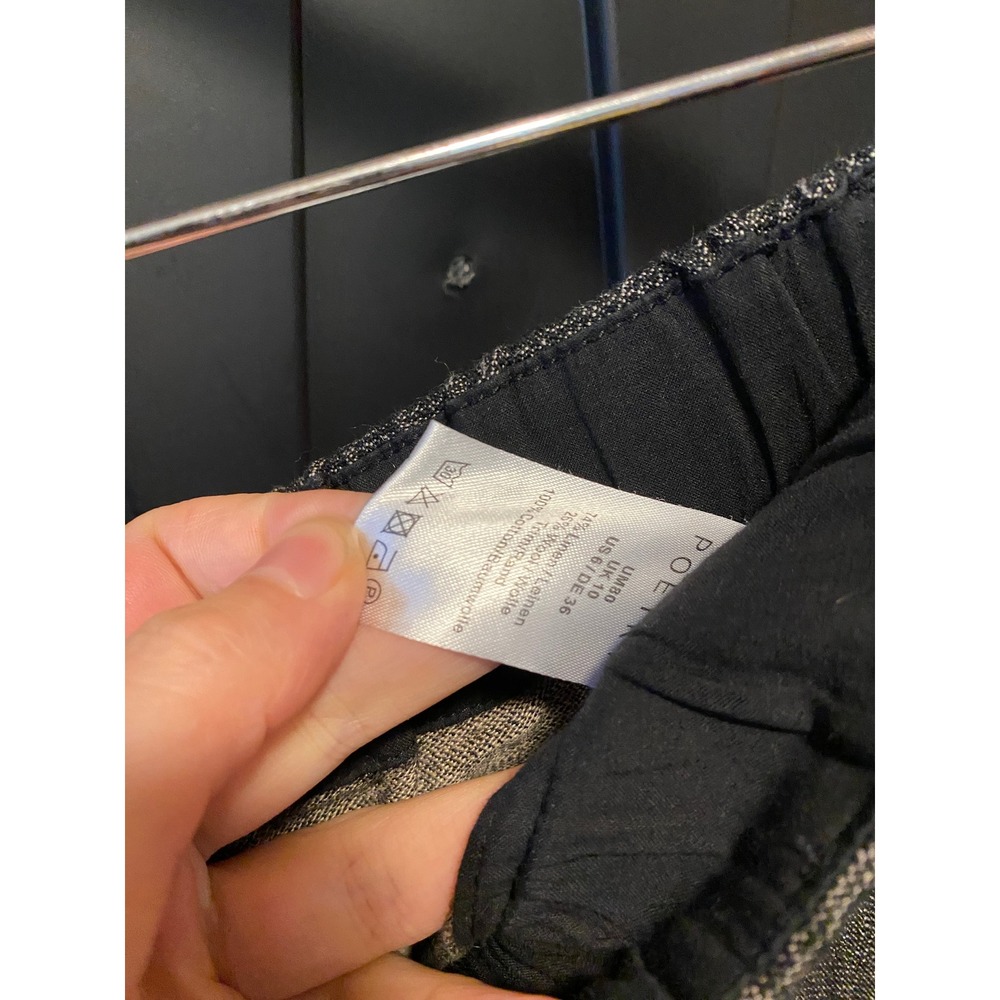 Poetry Linen Wool Tapered Trousers 6 Gray Textured Minimalist Lagenlook Academia - Picture 4 of 5